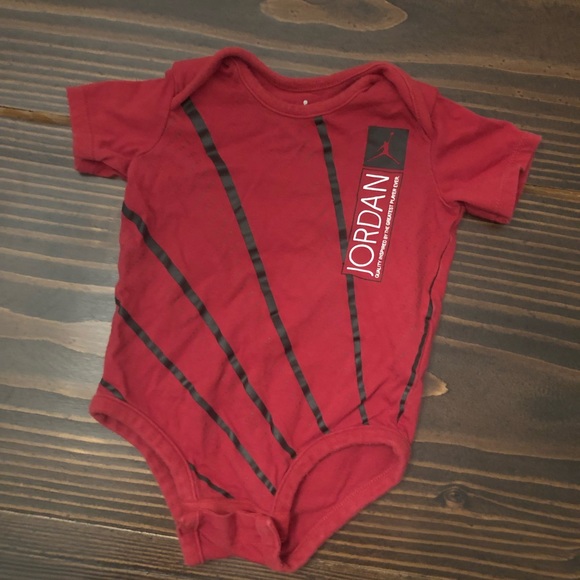 Jordan Other - 3-6 Month Jordan Baby Boy Red Black Onesie Shirt